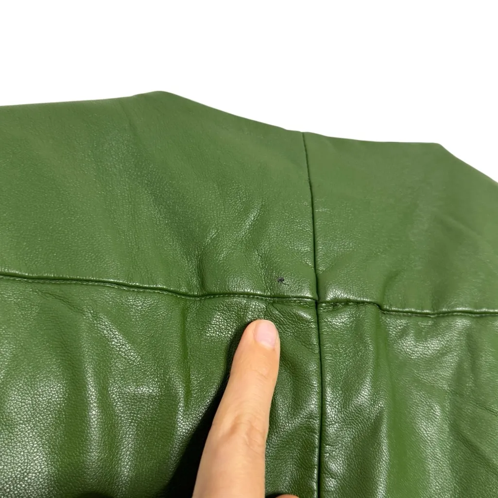 A.L.C Lexi Green Vegan Leather Dress - Image 8