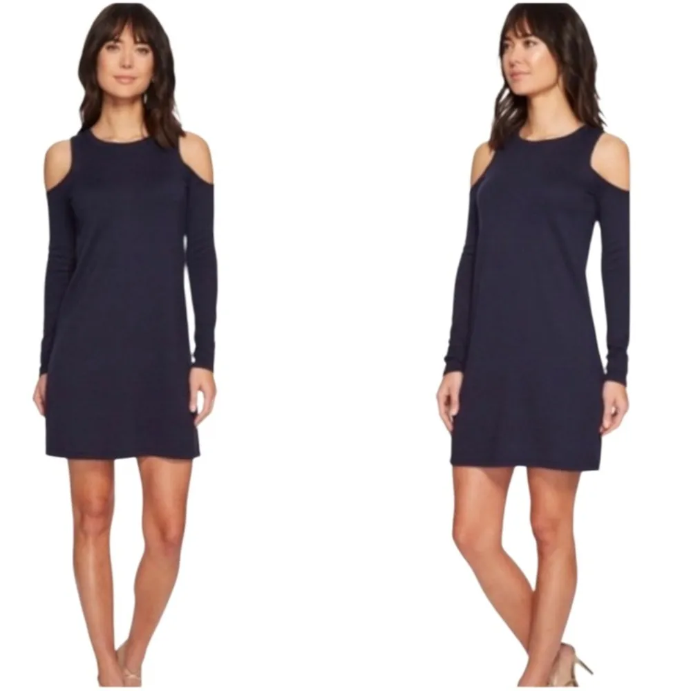 LILLY PULITZER Black Faire Cold Shoulder Sweater Navy
Dress Size XS - Image 3