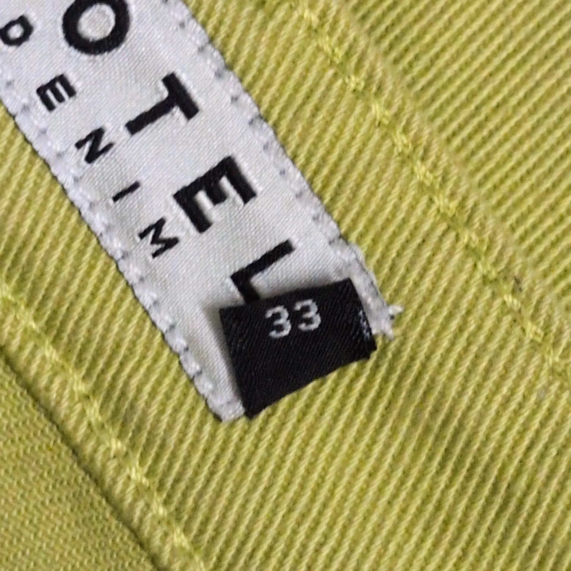 Motel Rocks Denim Yellow-Green 5-Pocket Straight Leg High-Waisted Pants XS/33 - Image 8