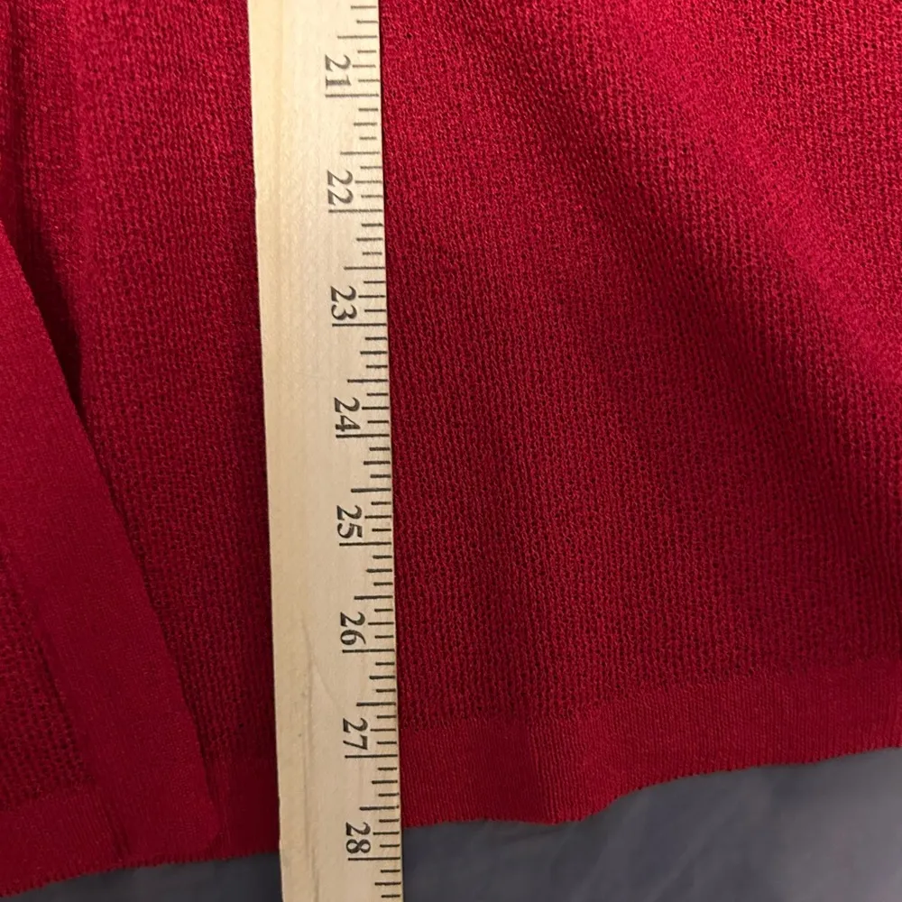 Castleberry red button down zipper in back sweater measurements in pictures Size undefined - Image 2