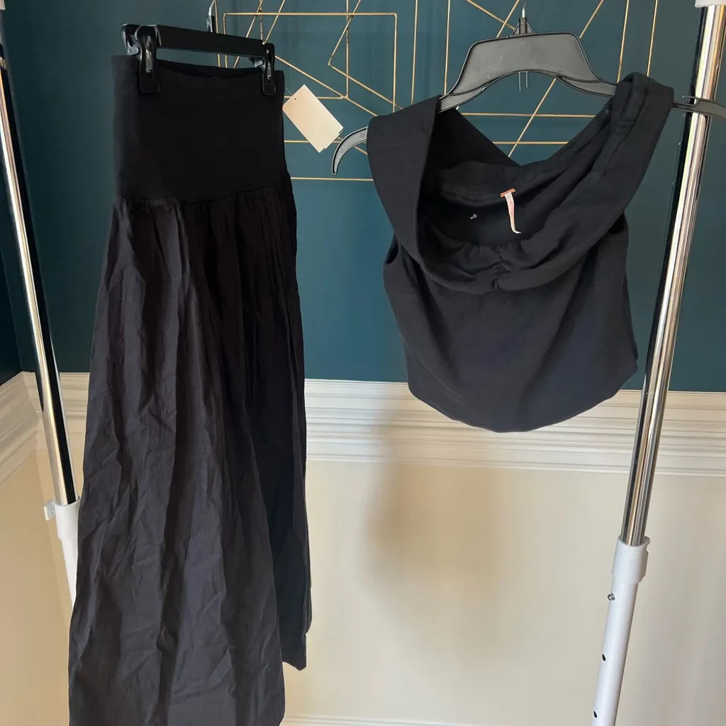 NEW Free People Cooler in Capri Off the Shoulder Top & Skirt SIZE s - Image 2