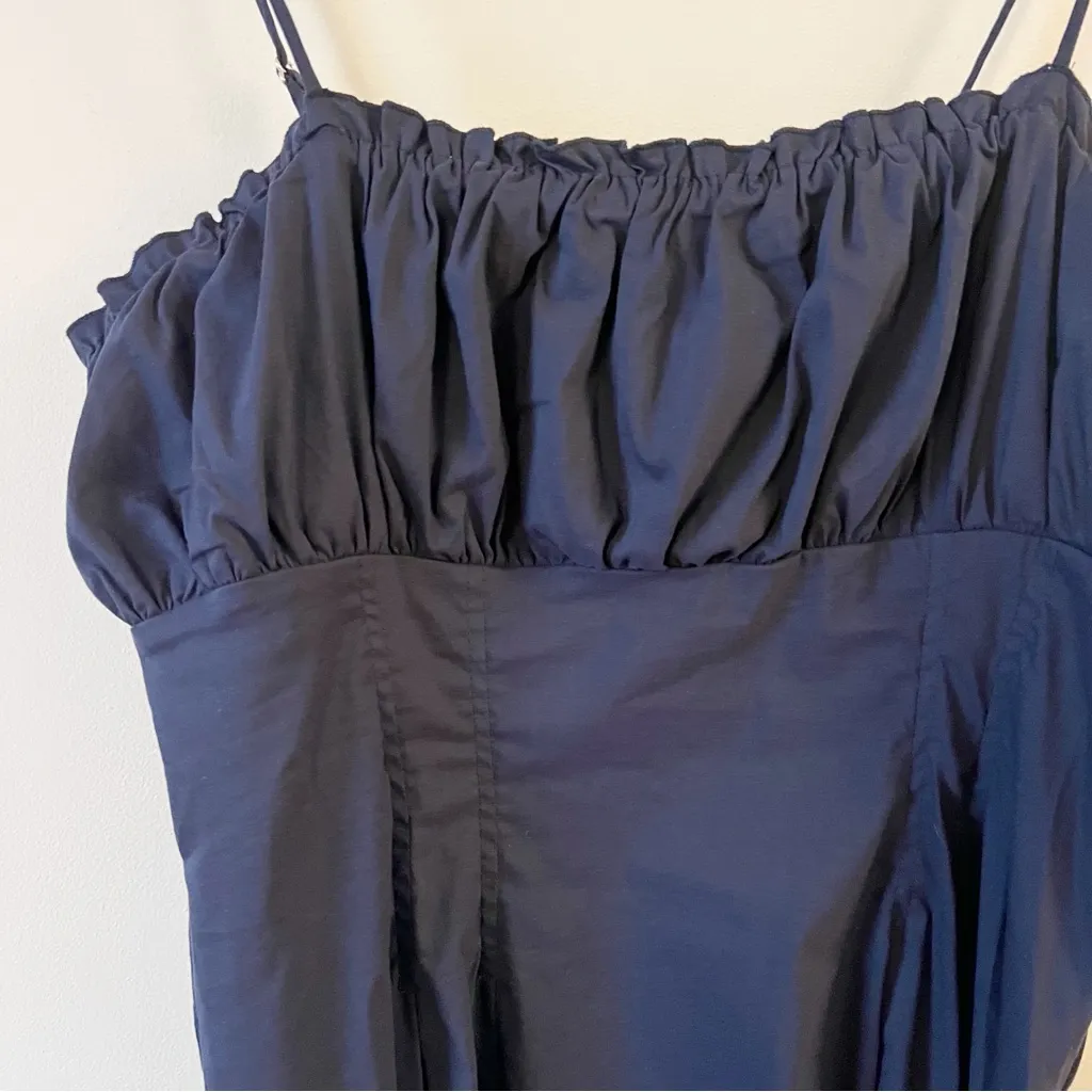 Anthropologie Maeve Black Ruched Pleated Mini Flare Dress Size 14 NEW - Image 6