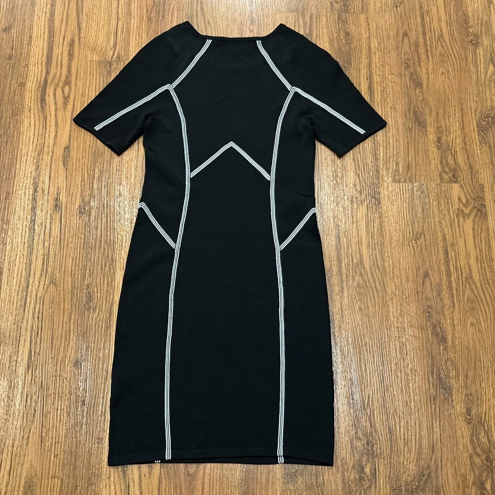 ALC Dress Womens Small Black Bodycon Stretch Rayon Knit Evans Bandage Celebrity - Image 9