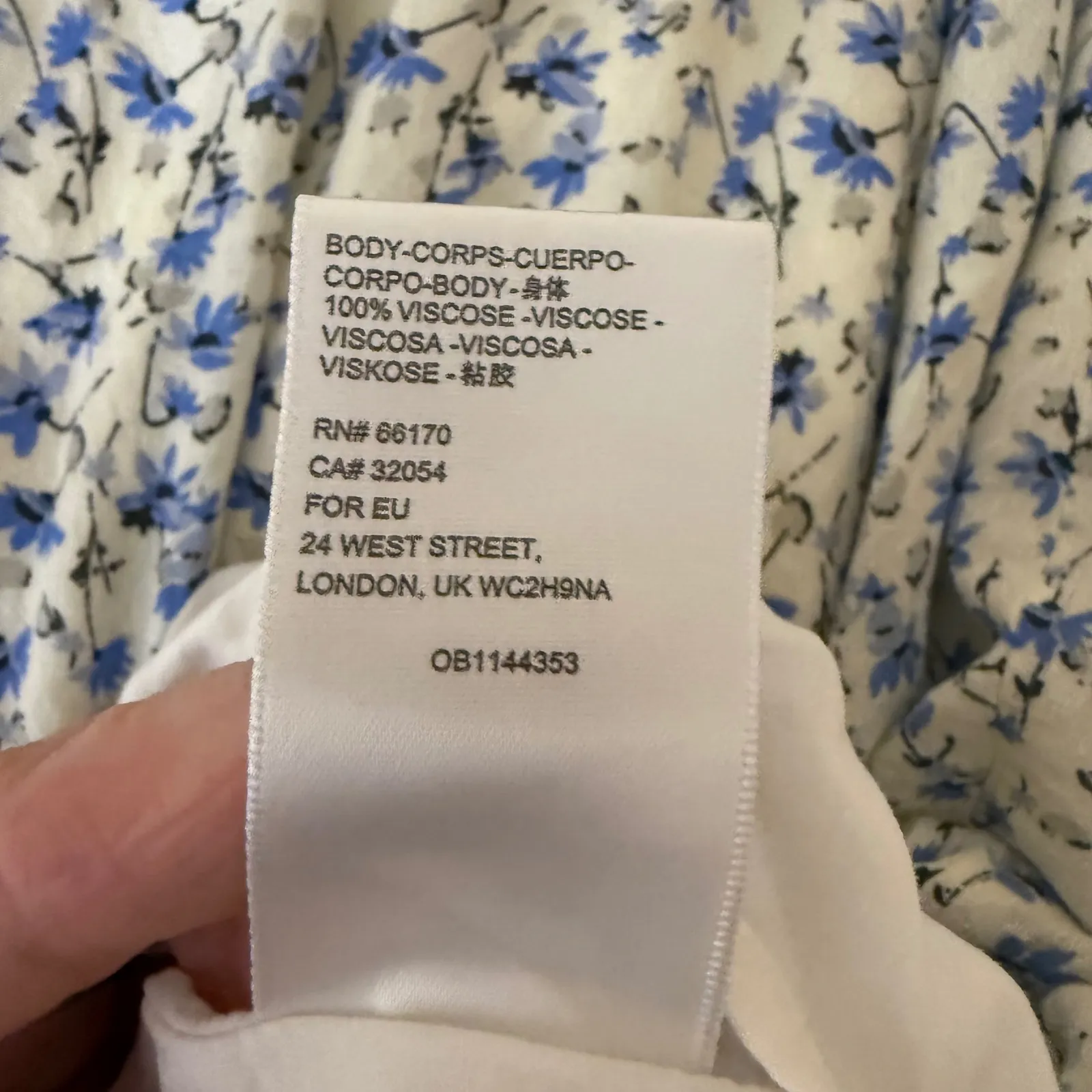 Urban Outfitters Blue Floral Smocked Maxi Dress Cottagecore Boho Large Milkmade - Image 8