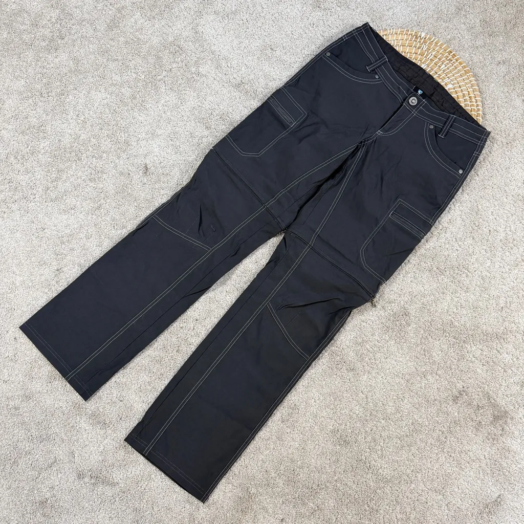 Kuhl Women’s Kliffside Convertible Hiking Cargo Pants Mid Rise in Dark Gray 4 - Image 5