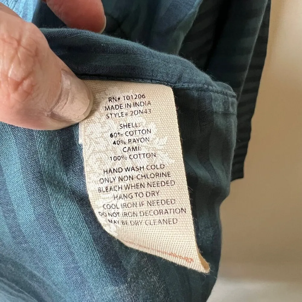 Soft Surroundings  2 piece blue‎ top women’s size XS - Image 7