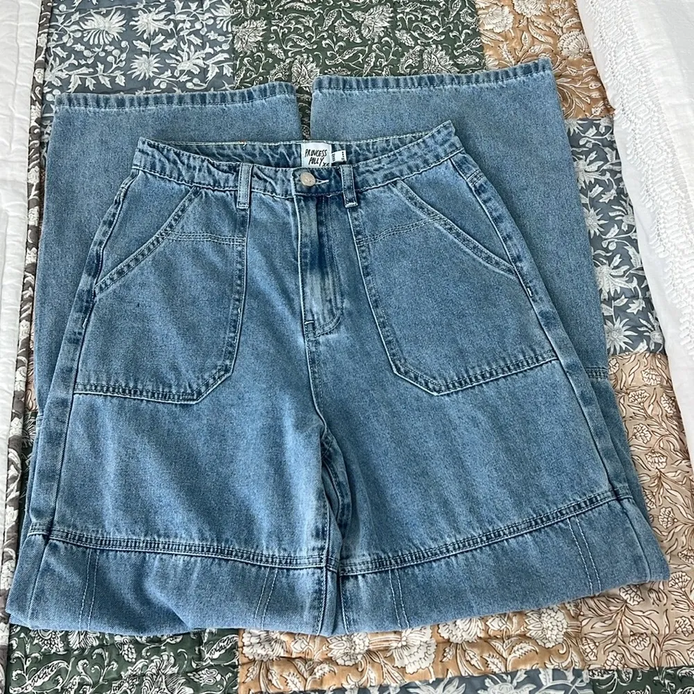 Princess Polly Calcetto Wide Leg High Waist Denim Jean Size 4 - Image 10