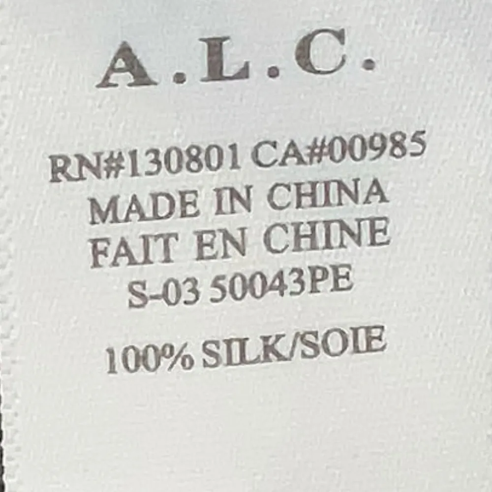 A.L.C. Women's Sleeveless 100% Silk Top Peplum Tank Blouse Floral White Size 0 - Image 6