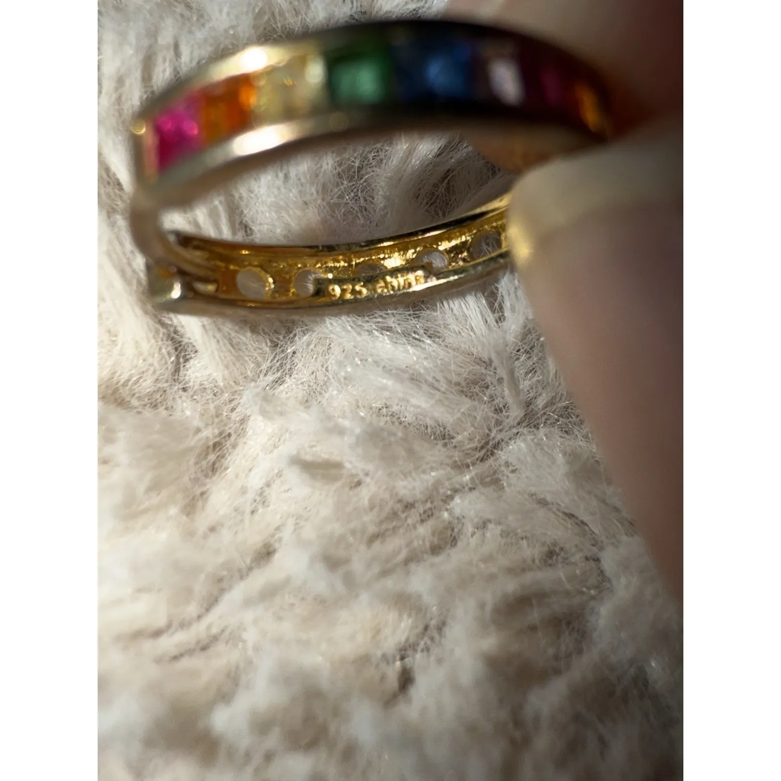 Multi‎ Gemstone Dangle Huggies Earring 925 Sterling Silver Lab Created Jewelry - Image 5