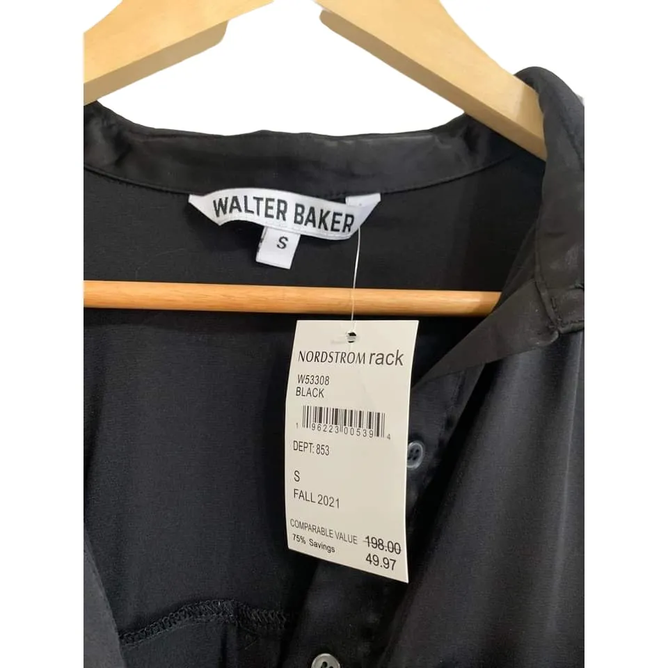 Walter Baker  Bella Patch Pocket Shirt Black Size Small‎ NWT - Image 3