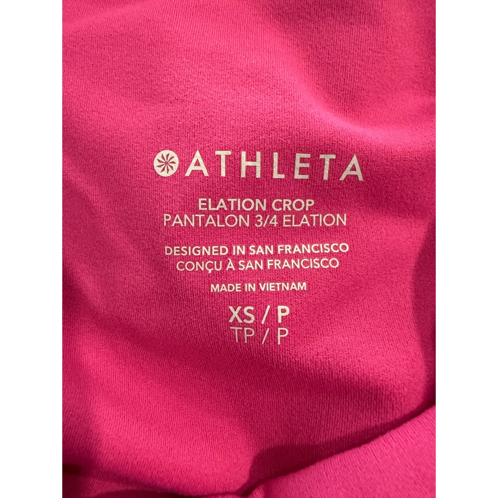 Athleta Elation Crop Pantalon 3/4 Capri Leggings Pink XS Power Of She - Image 7