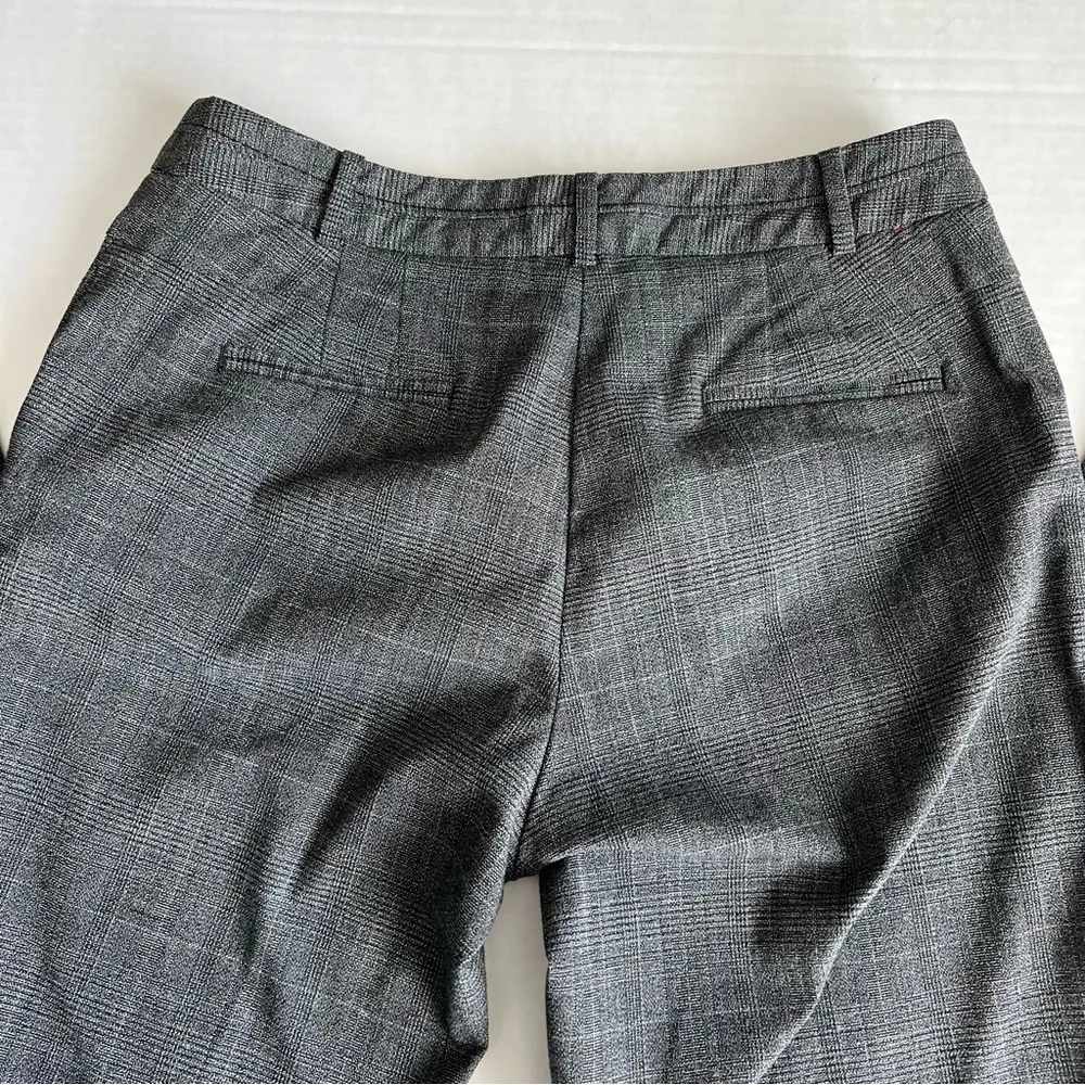 modern fit trousers in charcoal gray plaid size 4 - Image 6