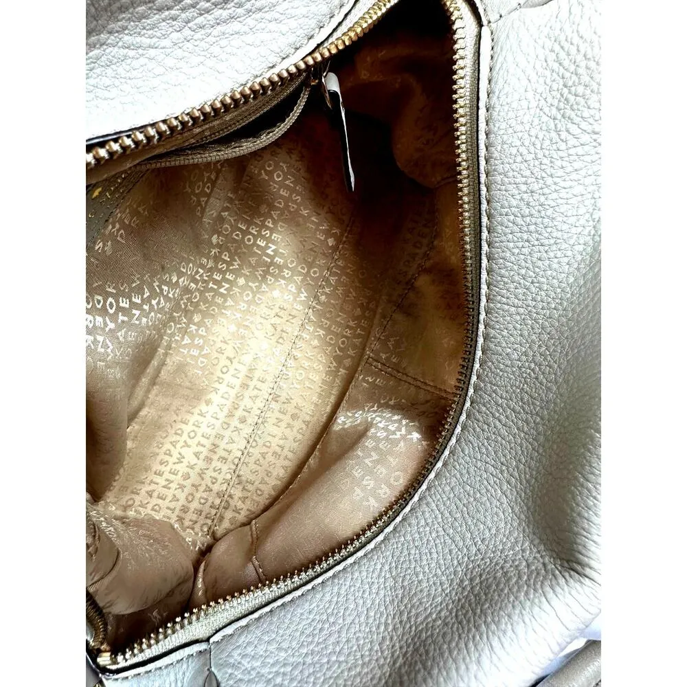 Kate Spade New York Grant Park Hadlen Crossbody Leather Handbag Moussfrost Taupe - Image 11