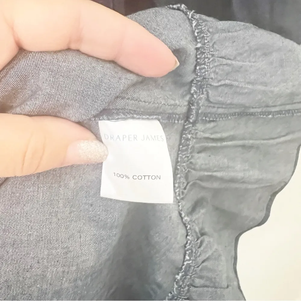 NEW Draper James Reba Wrap Dress Dark Wash Denim Ruffle Tie Size 18 - Image 6