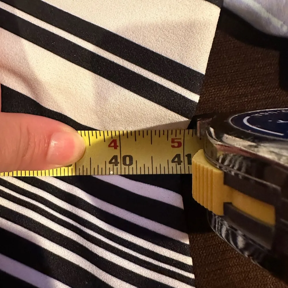 ASOS  NWT Awing Stripe Design  Stripe,Black & White, wrap front slit-dress Sz 4 - Image 14