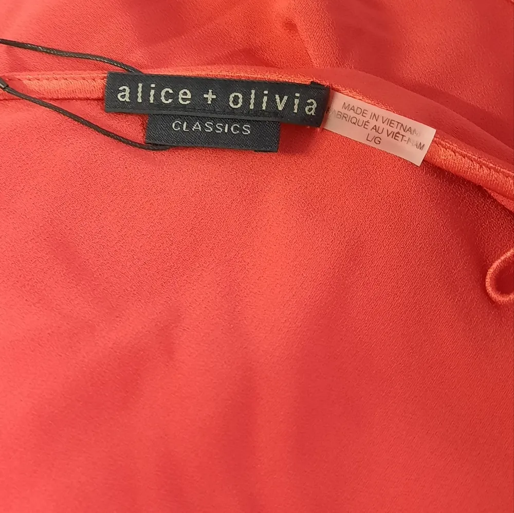 Alice + Olivia Harmon Camisole Top Women's Large Draped Cowl Neck Blouse - Image 8