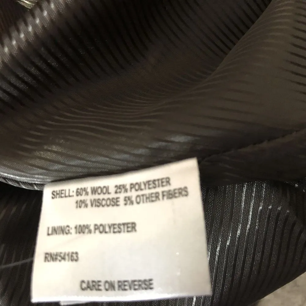 Calvin Klein Coat Women Size 6 Brown Wool Blend Double‎ Breasted Peacoat - Image 11