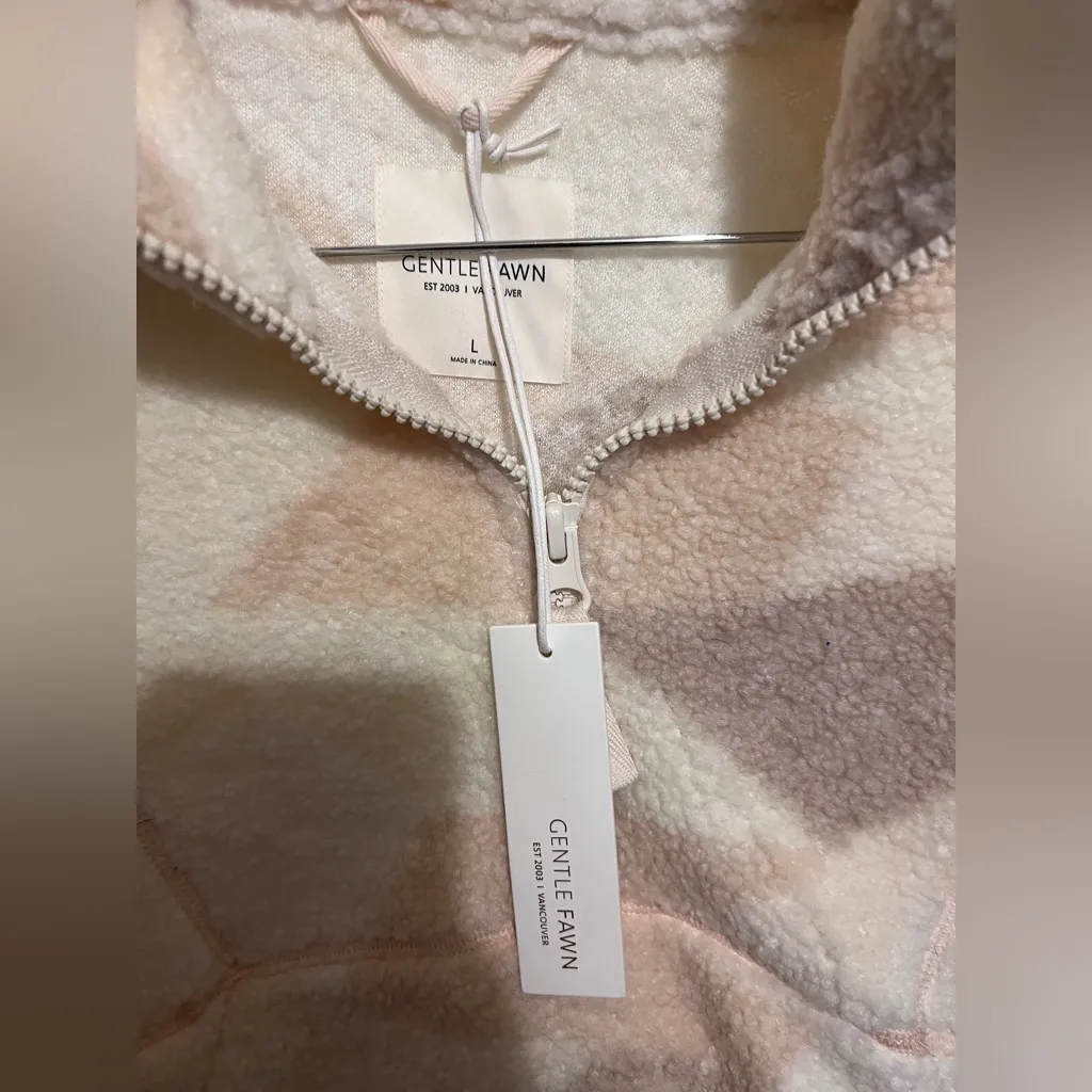 Gentle Fawn Caleb Sweater Pullover Cream Beige Faux Sherpa Cozy Warm - Image 3