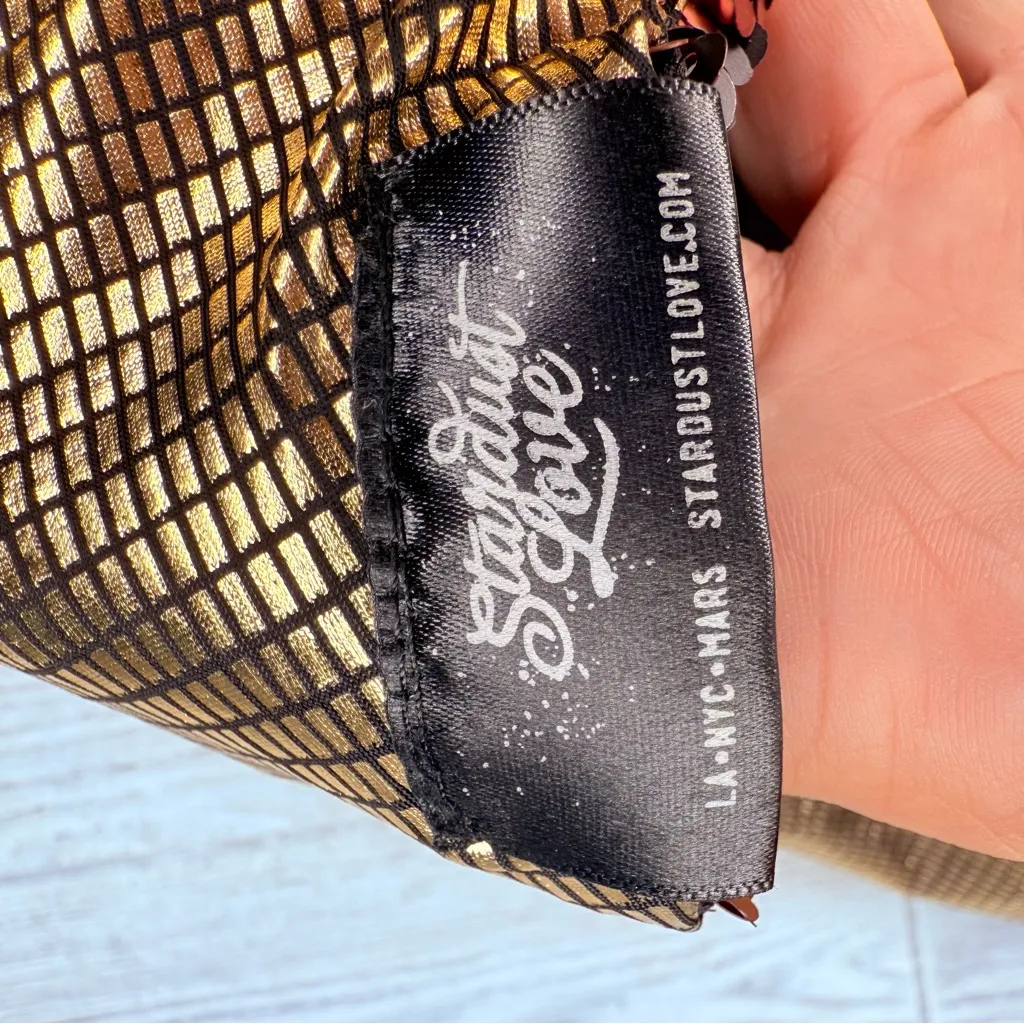 Stardust love head cover hat festival hood reversible with pocket shift sequin Red - Image 7