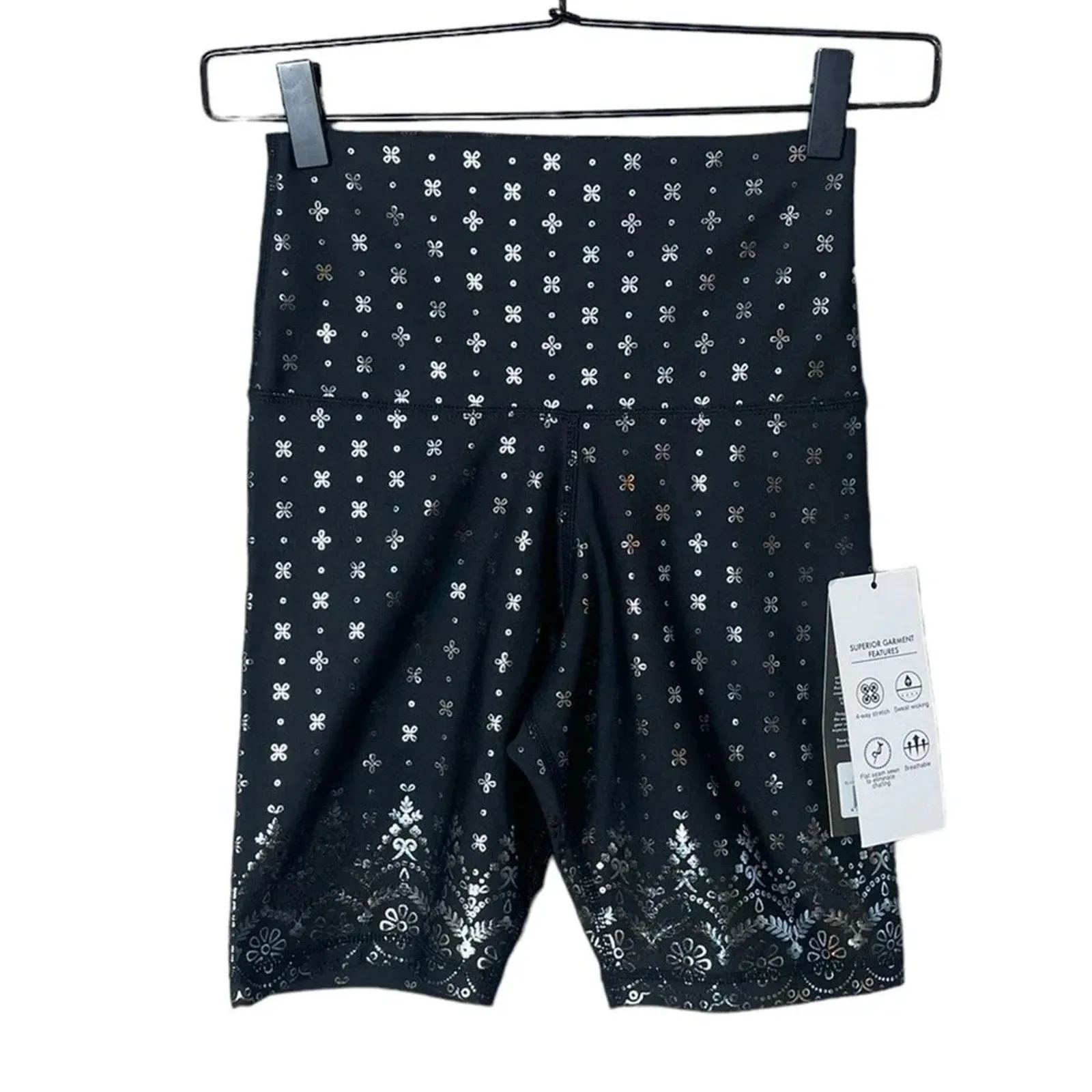 Glyder Women’s High Power II Bike Shorts Size XS in Black / Silver Gloss - Image 2