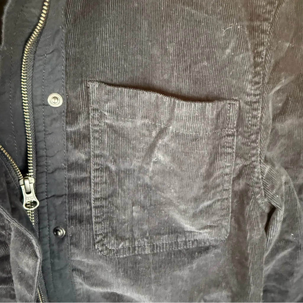 PACT Sustainable Corduroy‎ Bomber Jacket Size Small NWOT Black Streetwear - Image 5