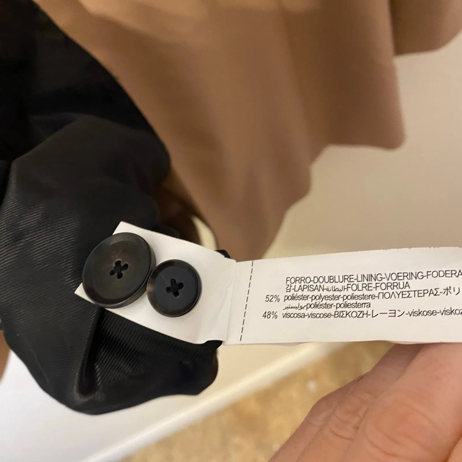 Zara Classic Tan Camel Blazer Jacket One Button Minimalist Chic Size XXL - Image 3