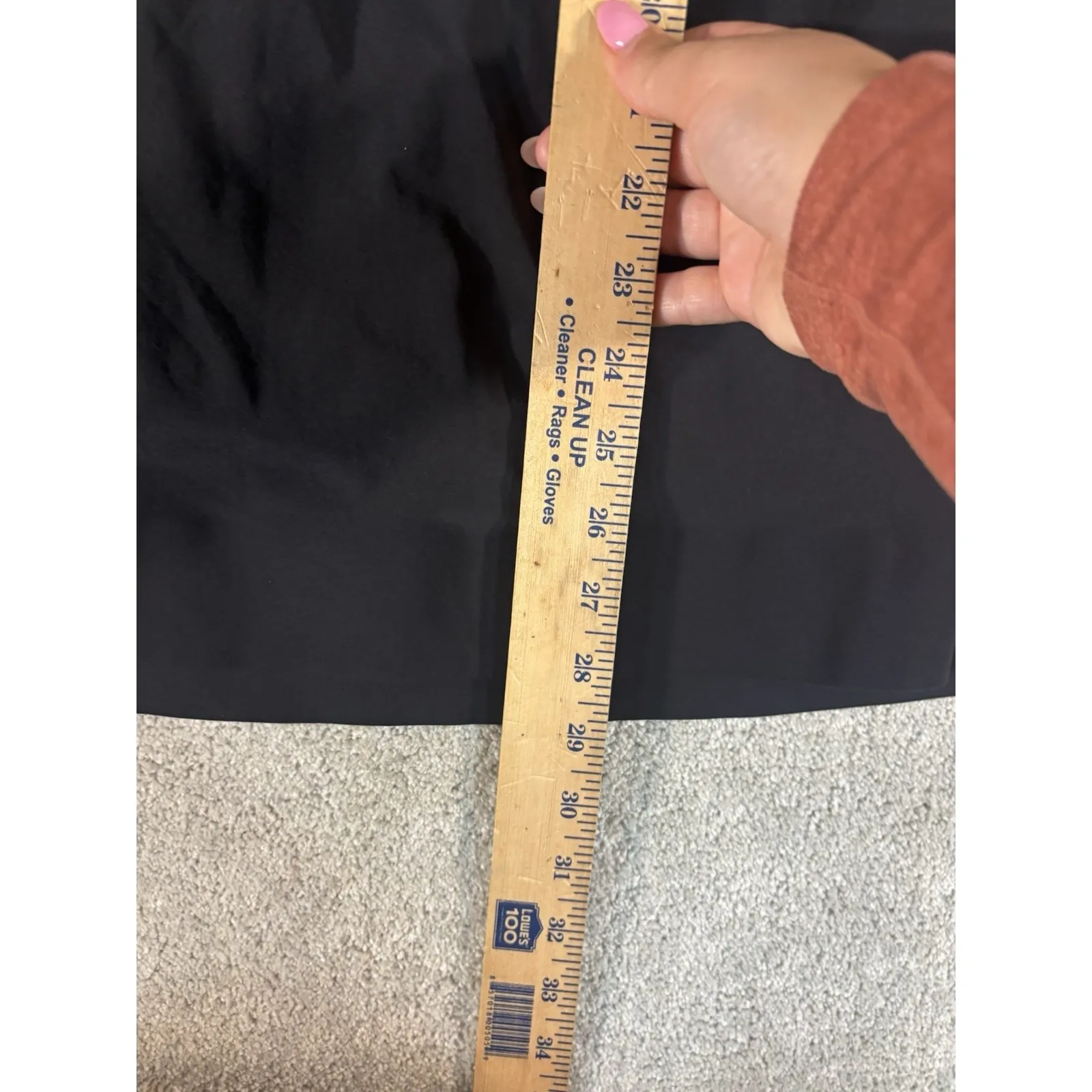 Athleta Arrival‎ Midi Skirt Size 22 Black Pull On Pockets - Image 9