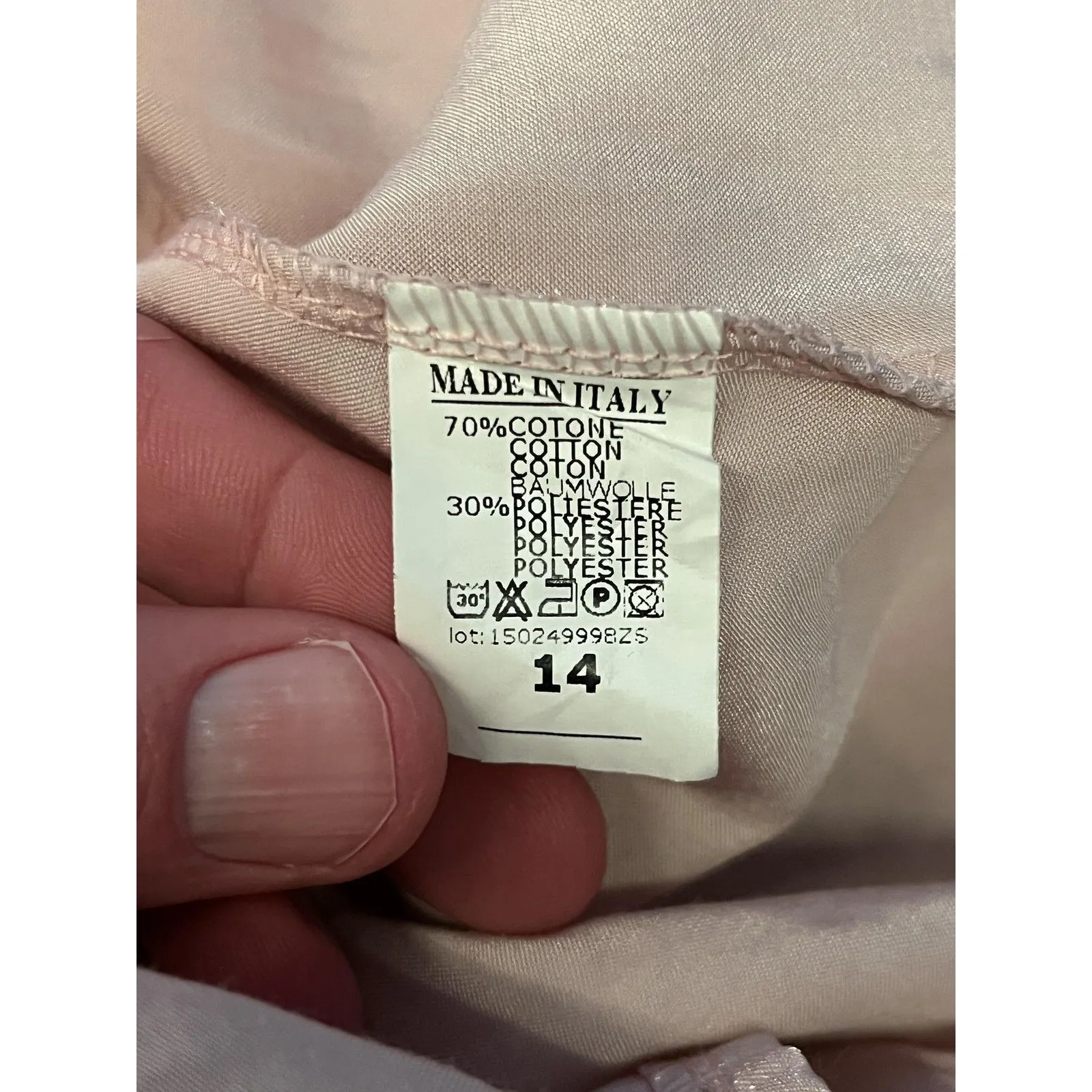 Boohoo Shirt Dress Womens 10 Pink Satin 3/4 Puff Sleeve Button Front Knee Length - Image 11