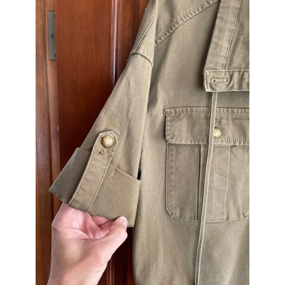 Lauren Ralph Lauren Vondra Twill cropped jacket size 14 Green - Image 2