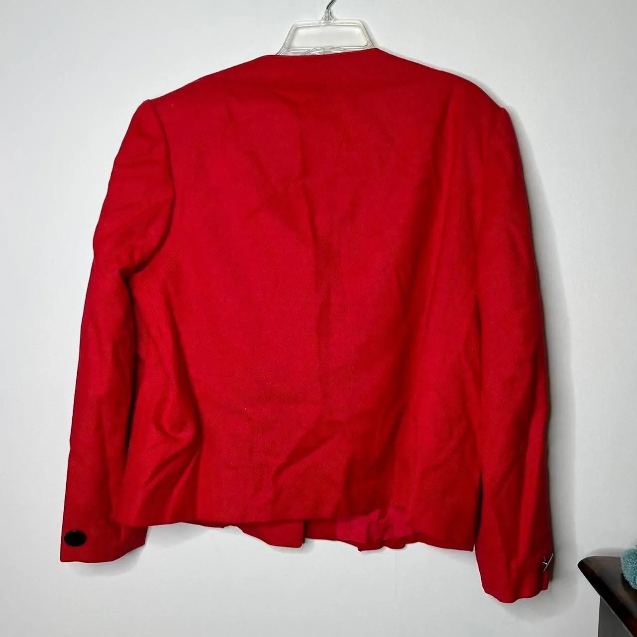 Vintage 80s 90s 1990s 1980s John Lawrence 100% pure wool red blazer - Image 4