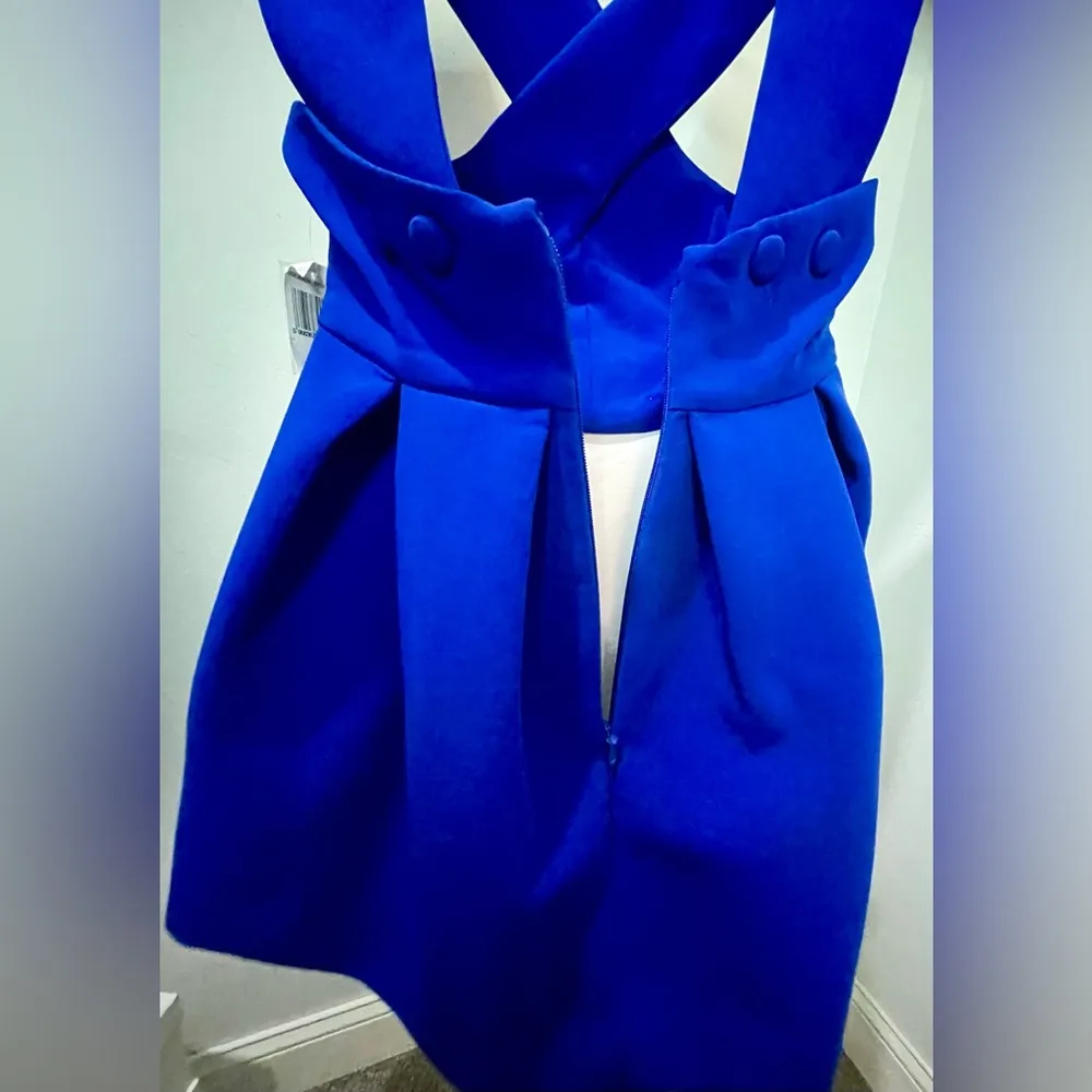 NWT- $210  Blue Maverick Sleeveless High Neck Fit & Flare Mini Dress | Sz 2 - Image 14