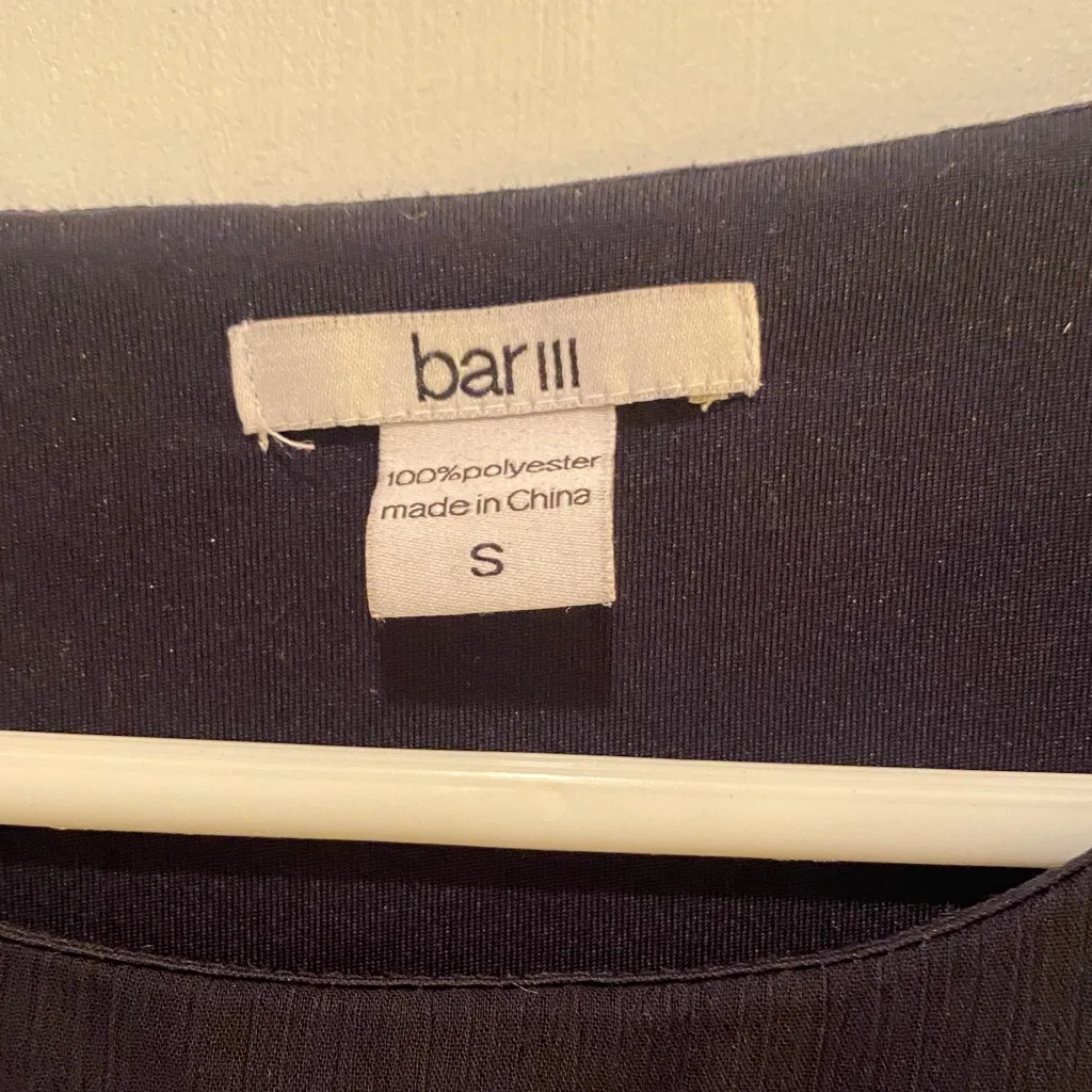 Bar III Black Mini Dress with Lace Details - Image 2