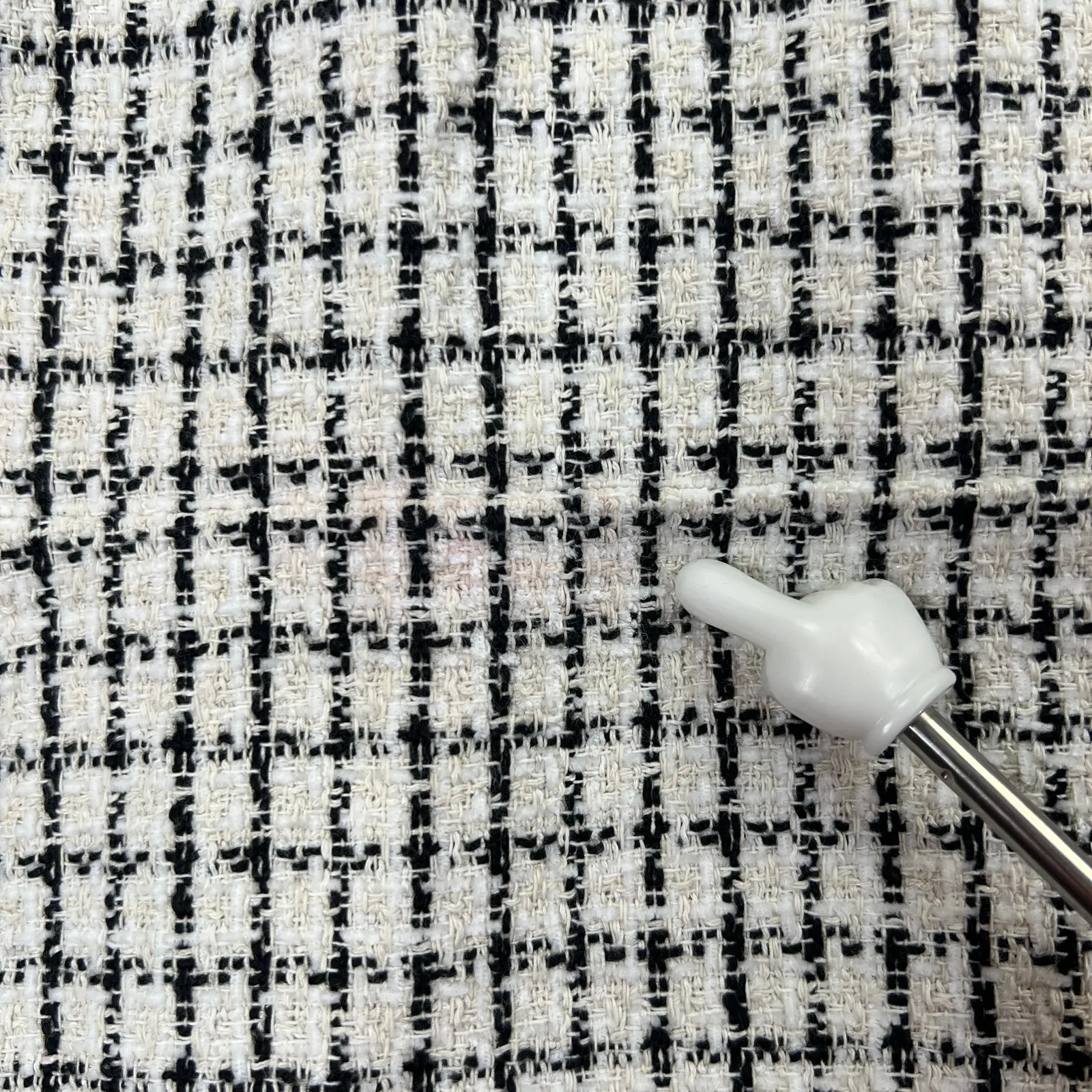 Ann Taylor Sleeveless Tweed Fringe Shift Dress Cream Black Size 10 Knee Length - Image 9