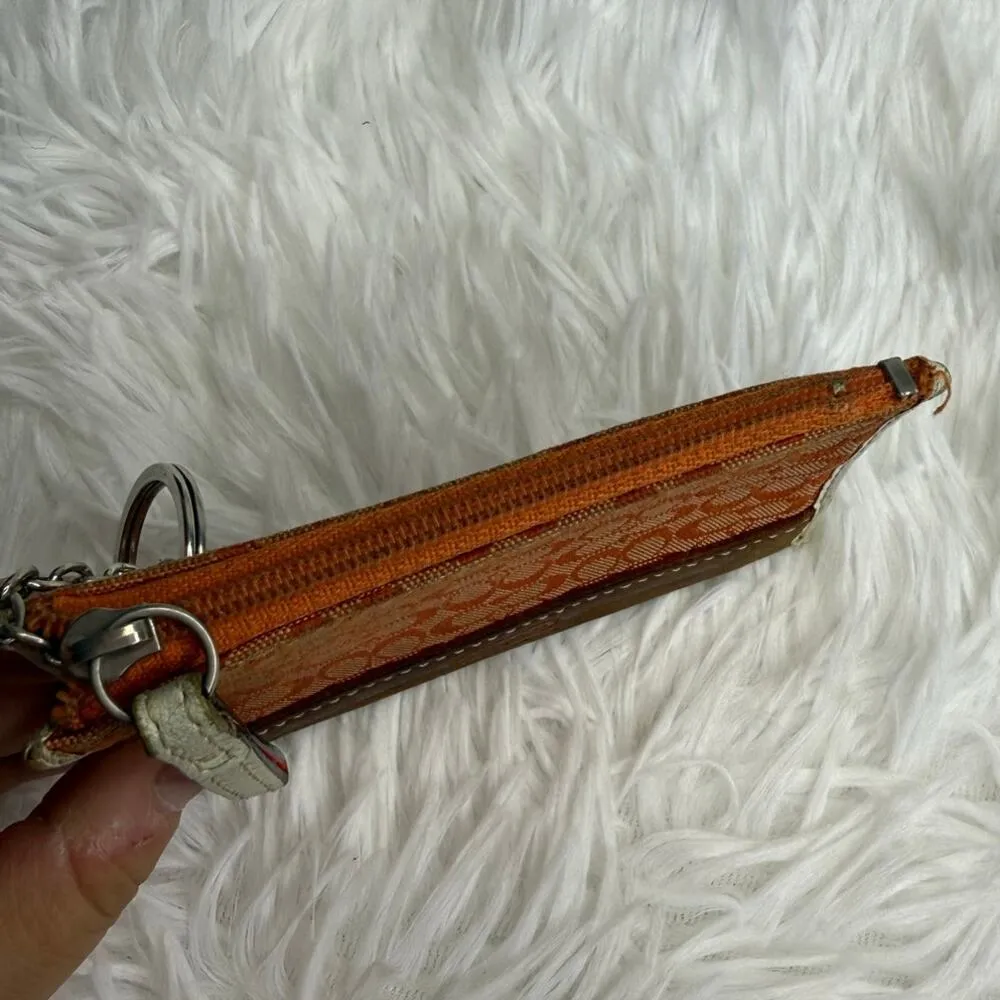 COACH  y2k Orange Coin Purse Card Holder - Image 4