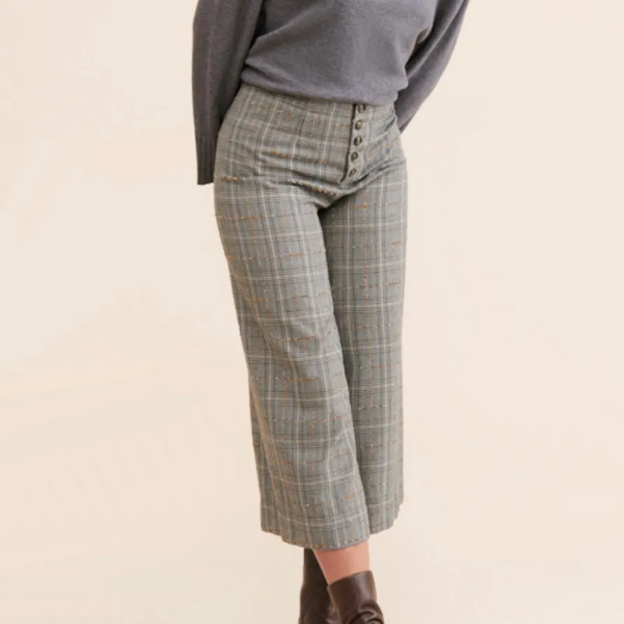 Anthropologie Roma Plaid Chenille Trousers 4 - Image 2