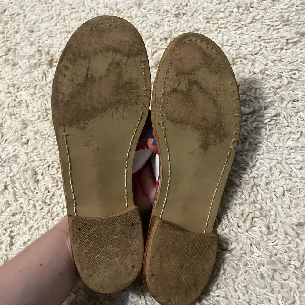 Jack Rogers Pink and White flip flop sandals size 8 - Image 3