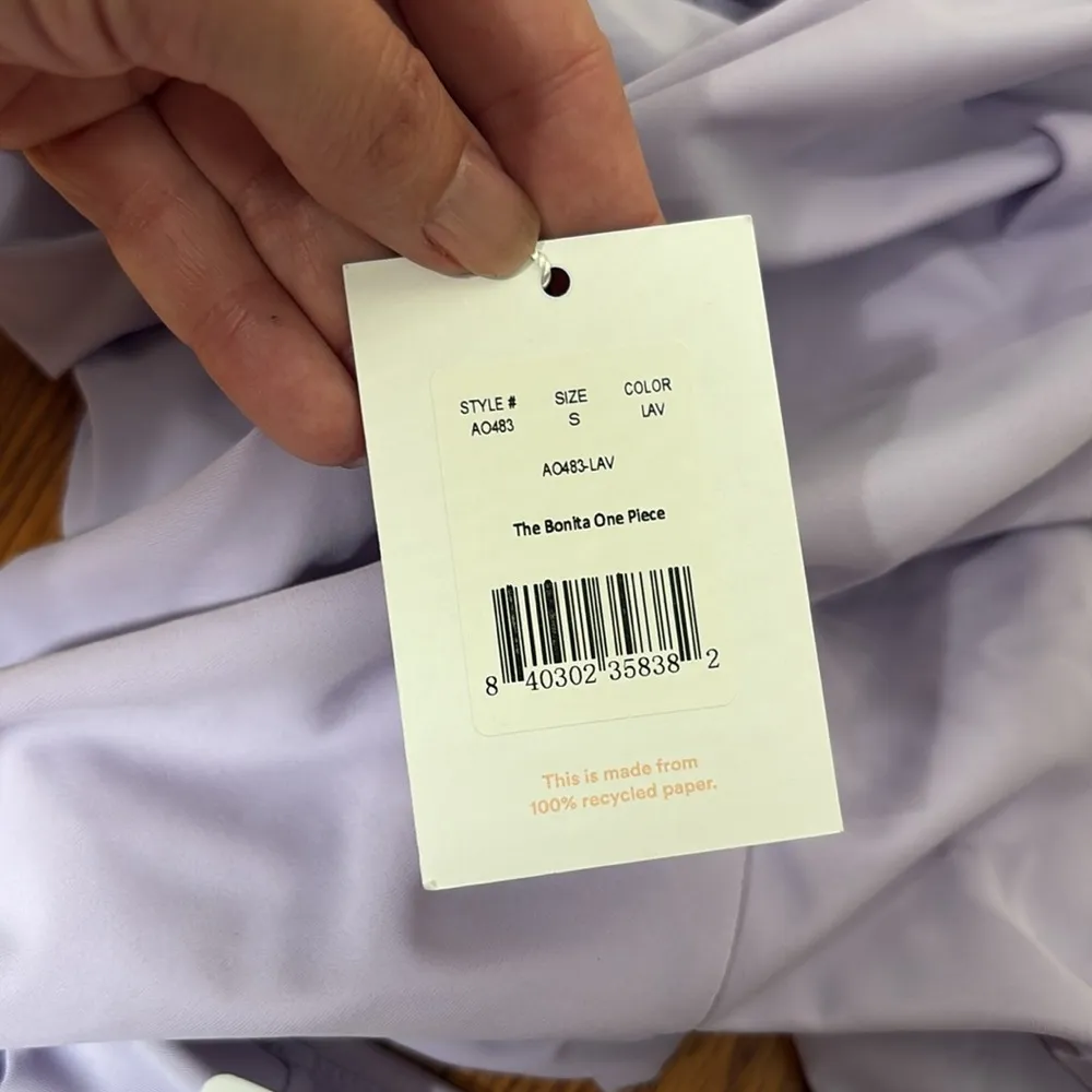 Andie The Bonita One Piece‎ Swimsuit Lavender Purple size S NWT - Image 6