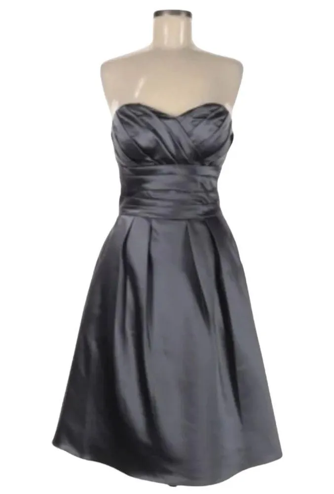 Bill Levkoff Strapless Black Satin Formal Dress - Image 6
