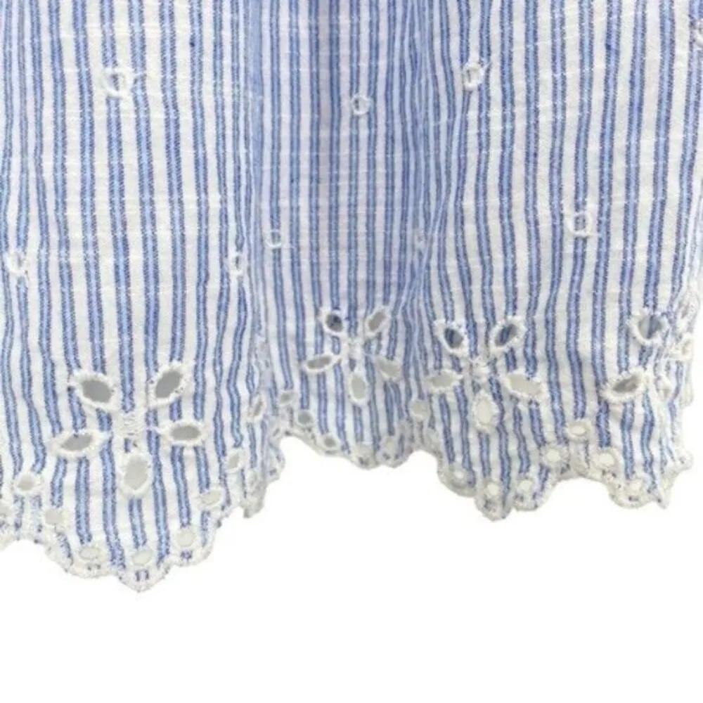 Peasant Top Boho Eyelet Cottagecore Large - Image 12