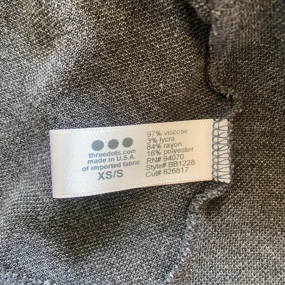 Three Dots Cowl Neck Grey Poncho Small - Image 5