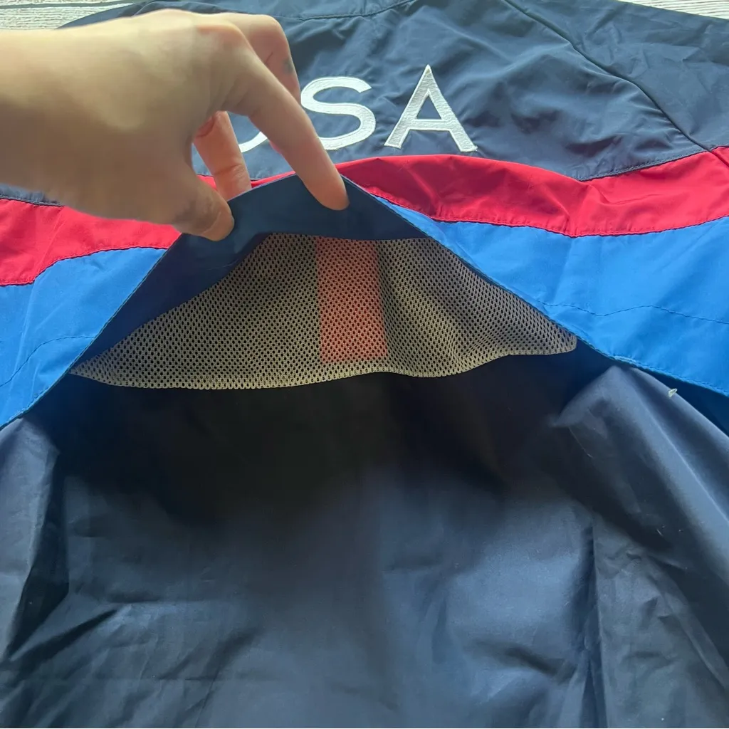 VTG NIKE Olympic Team USA‎ Womens Track Running Jacket Size Large Windbreaker - Image 12