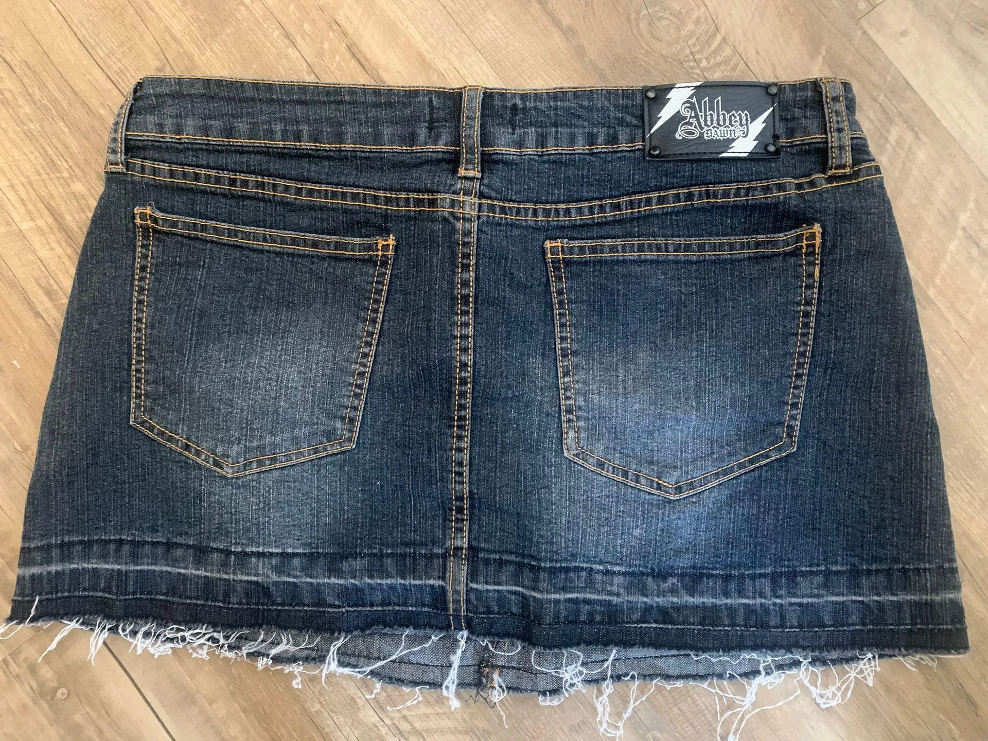 Abbey Dawn Vintage 1990’s  Denim jean Mini Skirt - Image 9