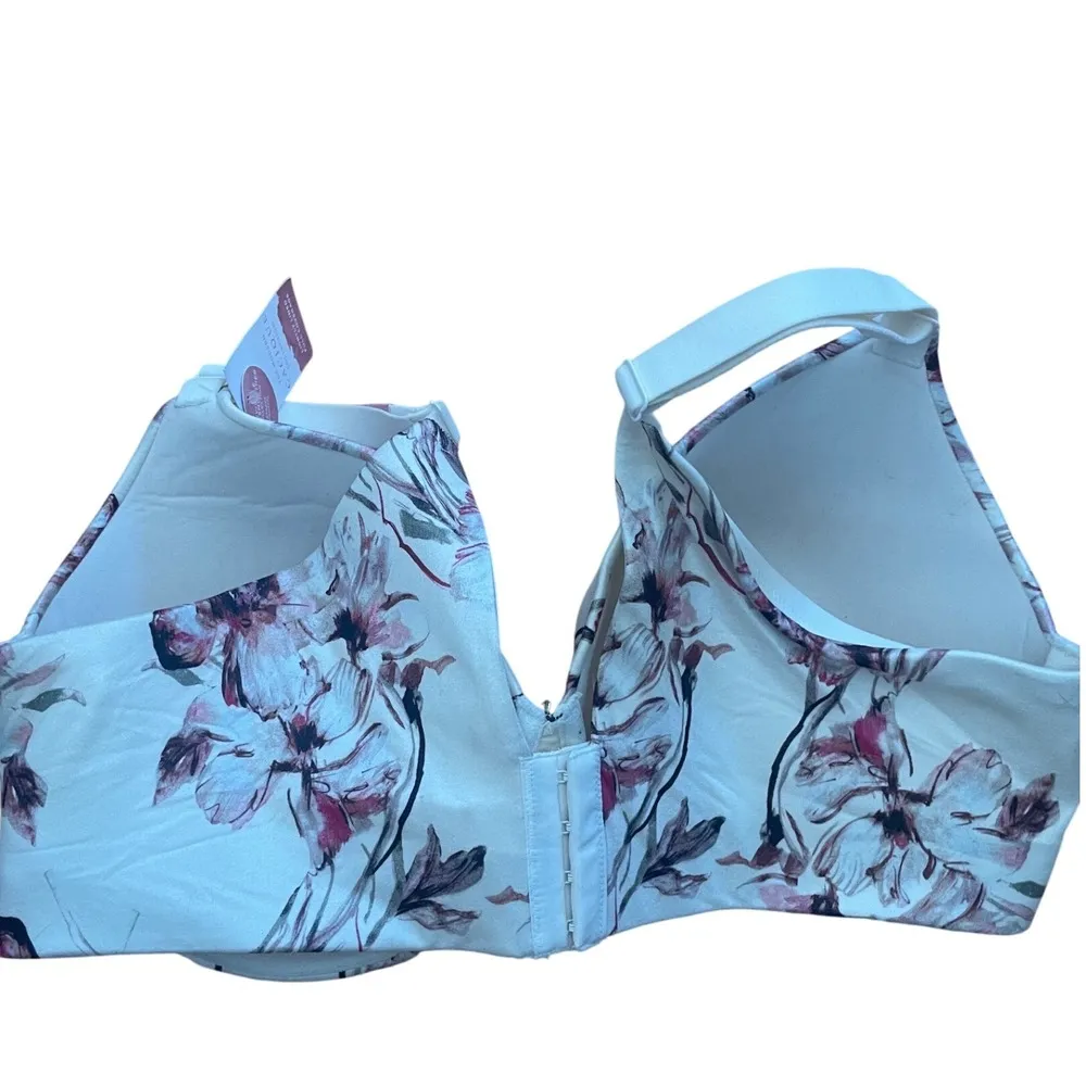 NWT Cacique 42DD Floral Bra Slight Push Up Lingerie Wireless Flowers - Image 2