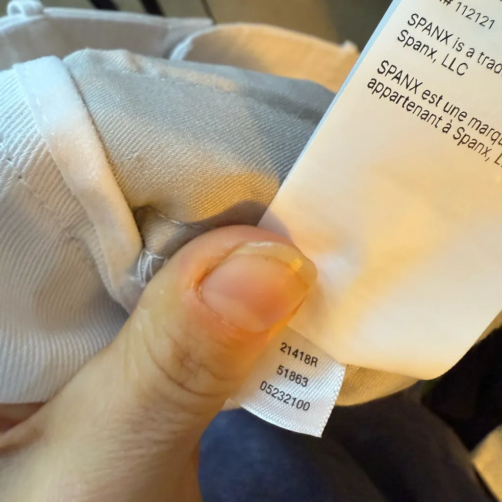 Spanx White Wide Leg Twill Stretch Pants - Image 8