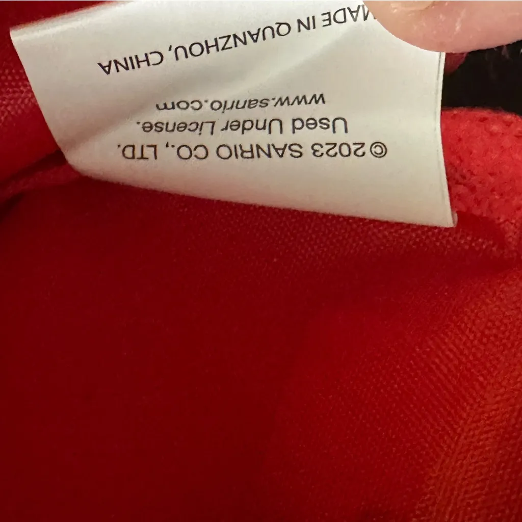 Hello Kitty and friends Red and White Checkered Character Print Backpack - Image 7