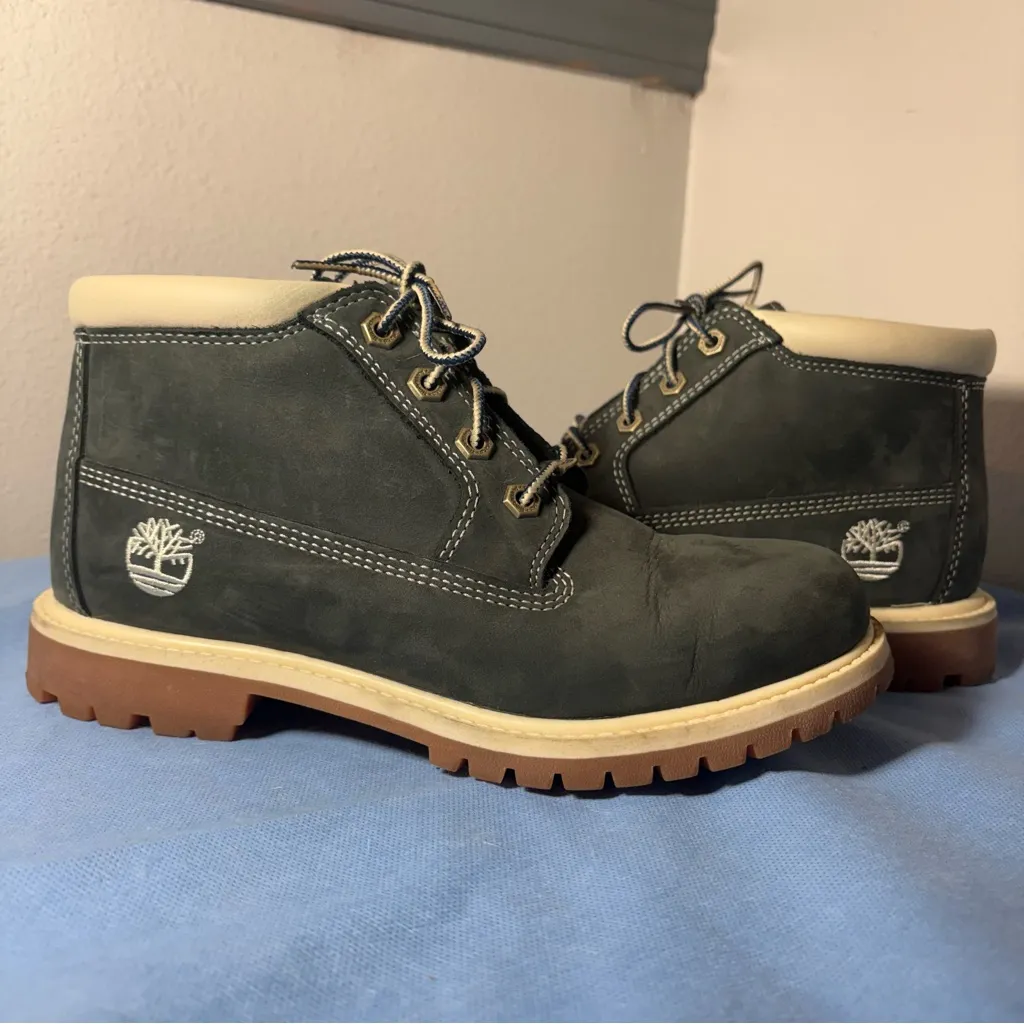 Timberland Women's Nellie Waterproof Chukka Boot in blue nubuck leather NWOT - Image 12