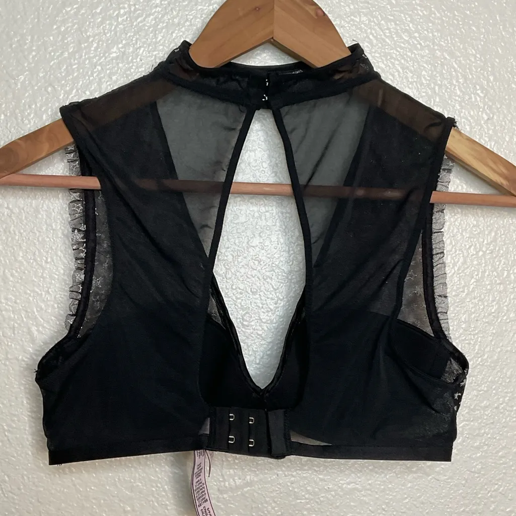 Victoria’s Secret Embroidered Stars Choker Plunge Bra - Image 3