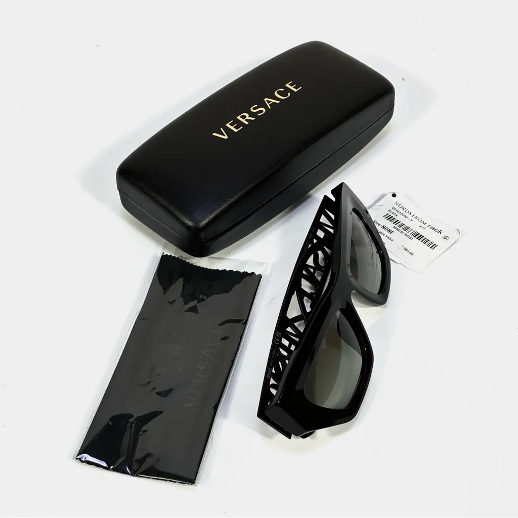 Versace 53mm Irregular Sunglasses VE4432U Black NEW - Image 16