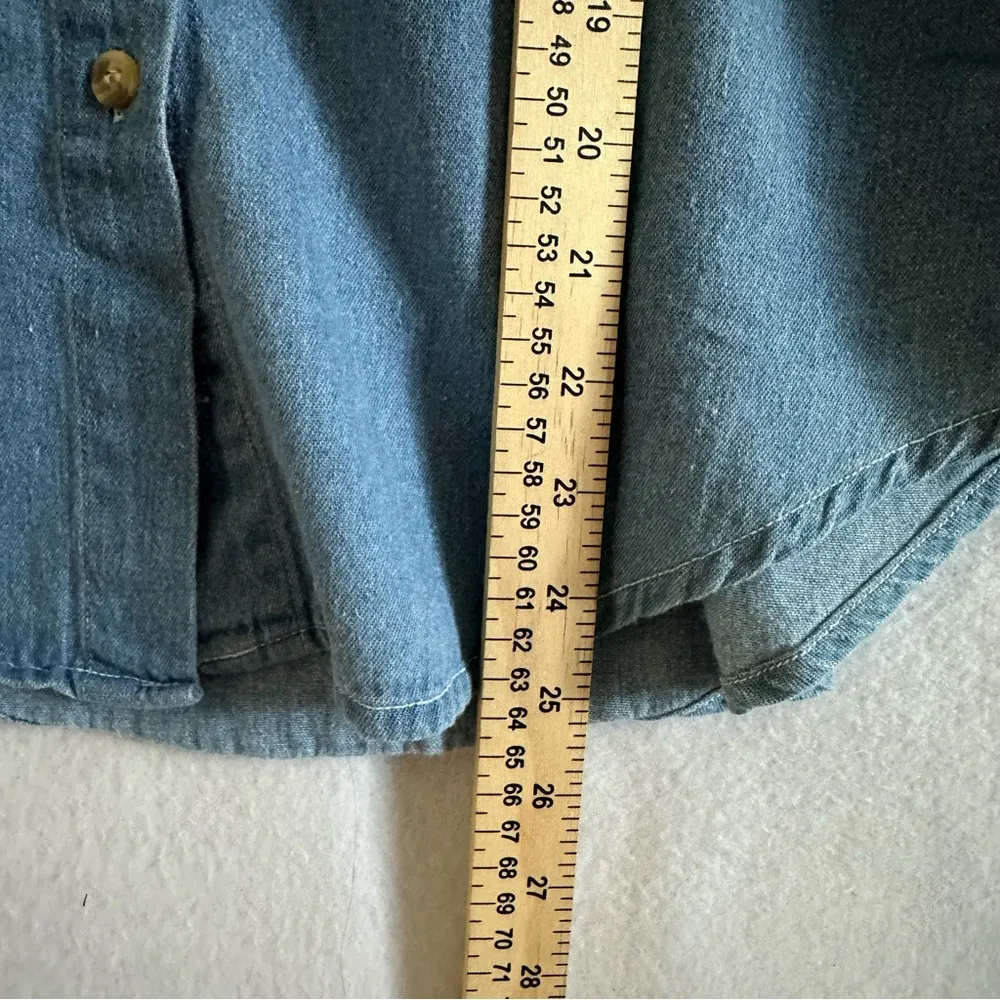 Vintage Bill Blass Women’s Denim Shirts Dancing Penguin Size MP - Image 6