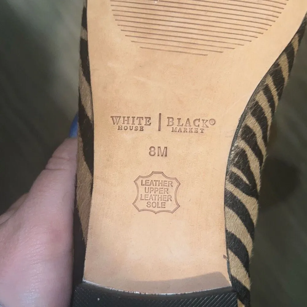 ✨White House Black Market Barcelona Women Ballet Sz 8 Flats Tiger Faux Fur✨ - Image 9